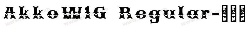 AkkoW1G Regular字体转换